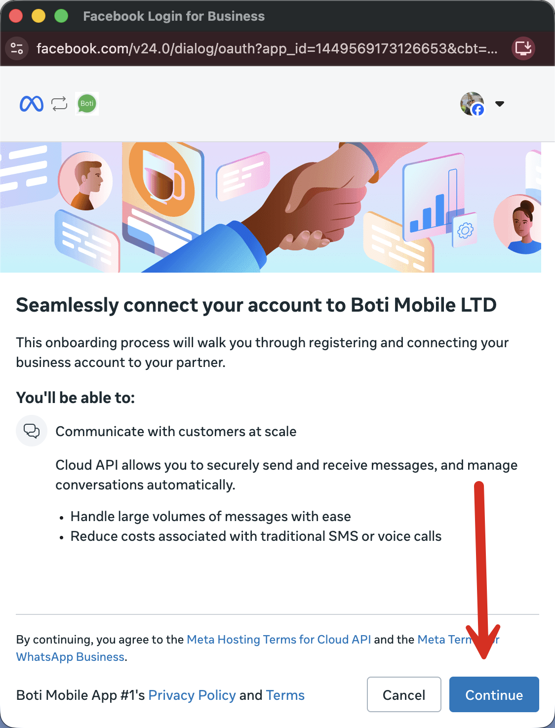 Click on Continue